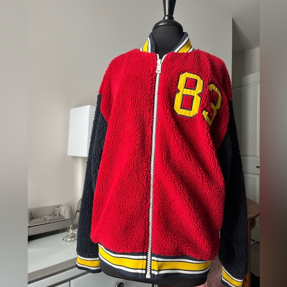 Nautica x Lil Yachty Collaboration Shearling Colorblock Varsity Jacket. - Picture 3 of 3